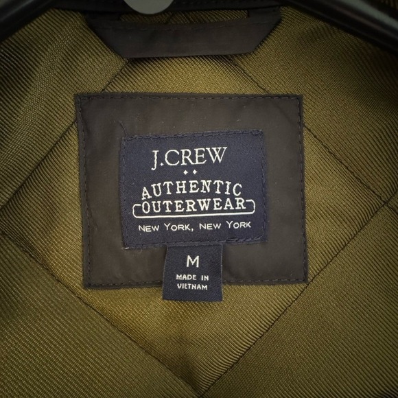 J. Crew Men's Quilted Vest - Black and Green Size Medium - Picture 6 of 8